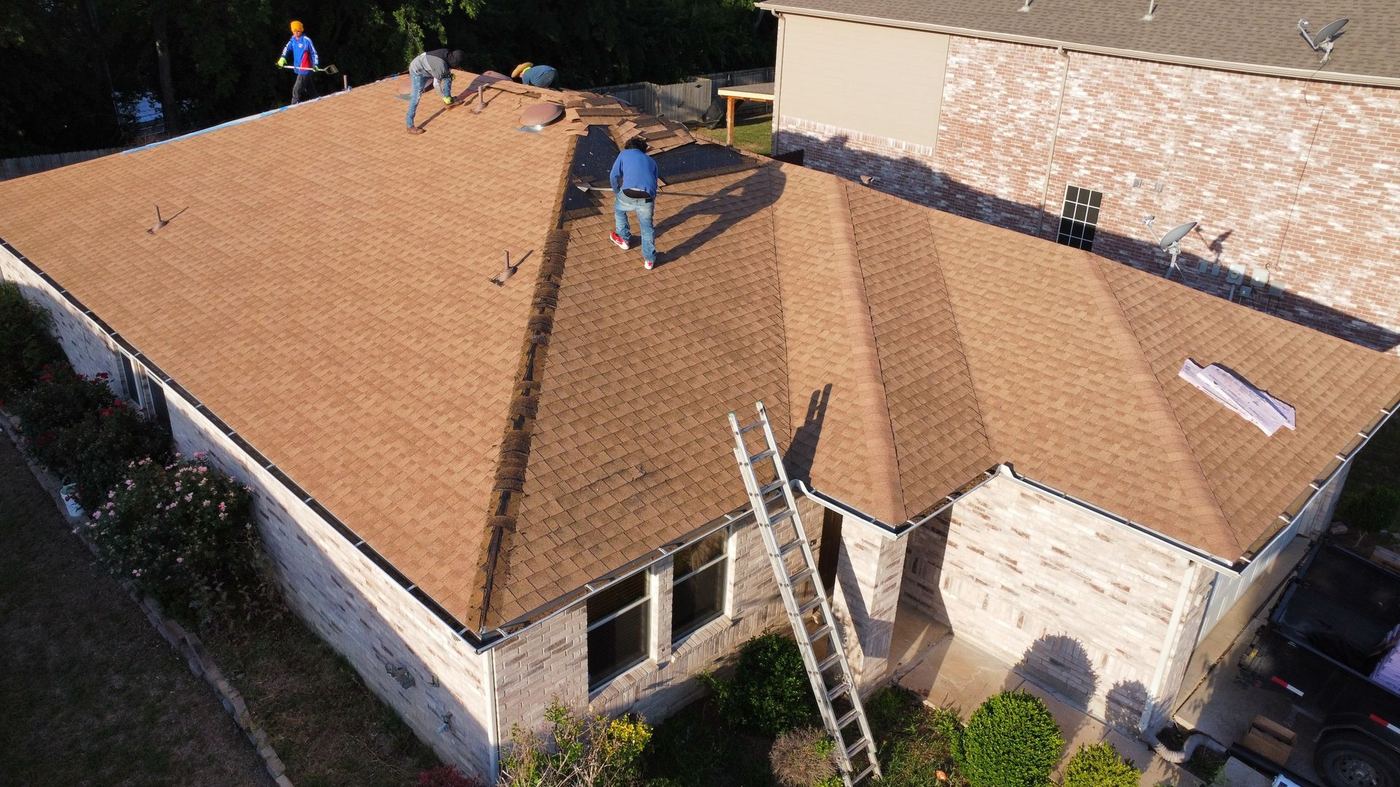 Roofing project in progress on a Cleburne-area home