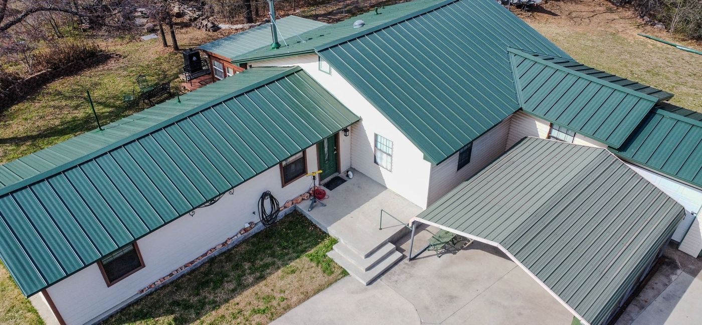 Recent aerial of a Ramirez Roofing job site